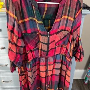 Torrid plaid dress, knee length